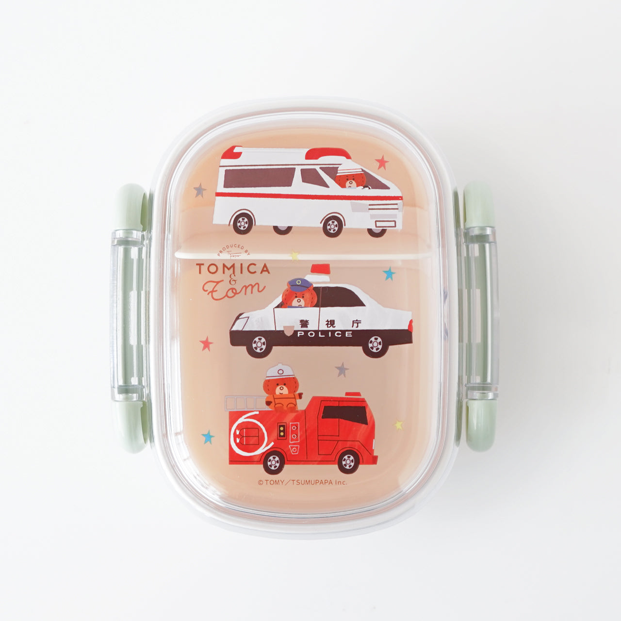 トミカとトム】 抗菌 食洗機対応 ふわっとフタタイトランチボックス