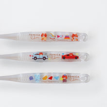 画像をギャラリービューアに読み込む, 【トミカとトム】乳児用クリア子ども歯ブラシ 3P
