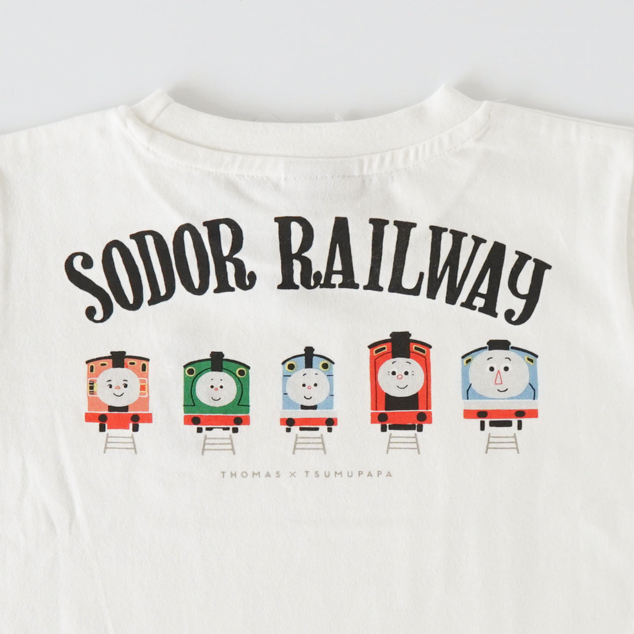 トーマス×つむぱぱ】キッズ半袖Tシャツ(ワンポイント刺繍)_80