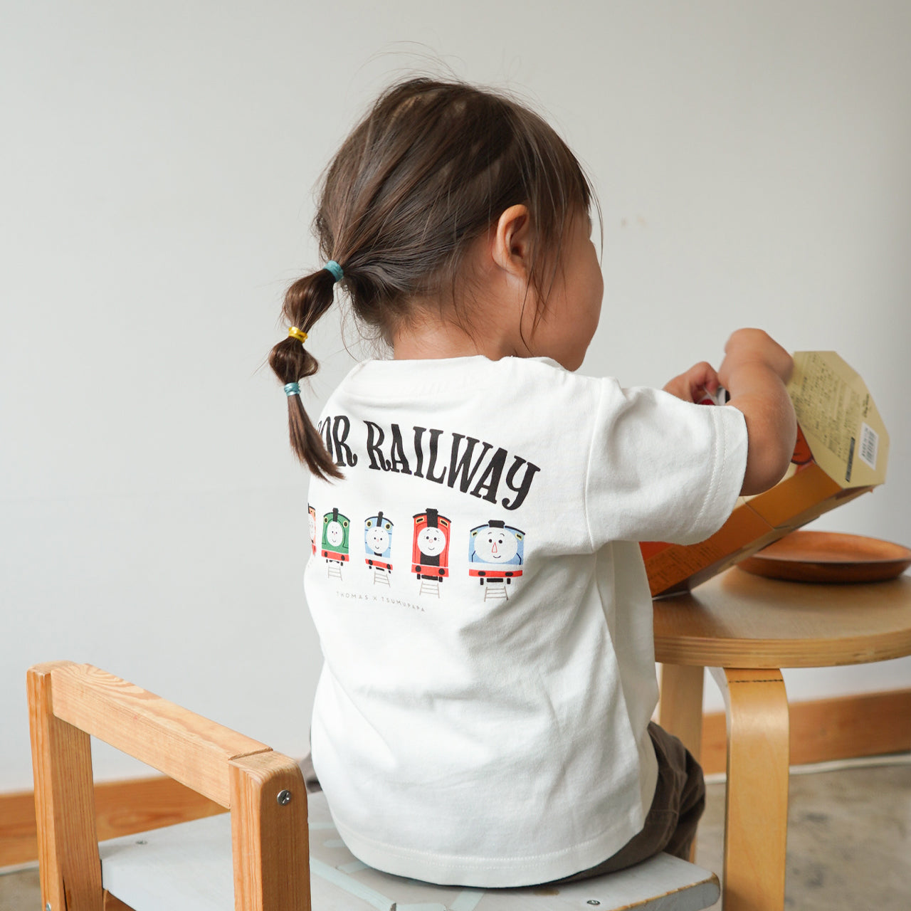 トーマス×つむぱぱ】キッズ半袖Tシャツ(ワンポイント刺繍)_90 – つ