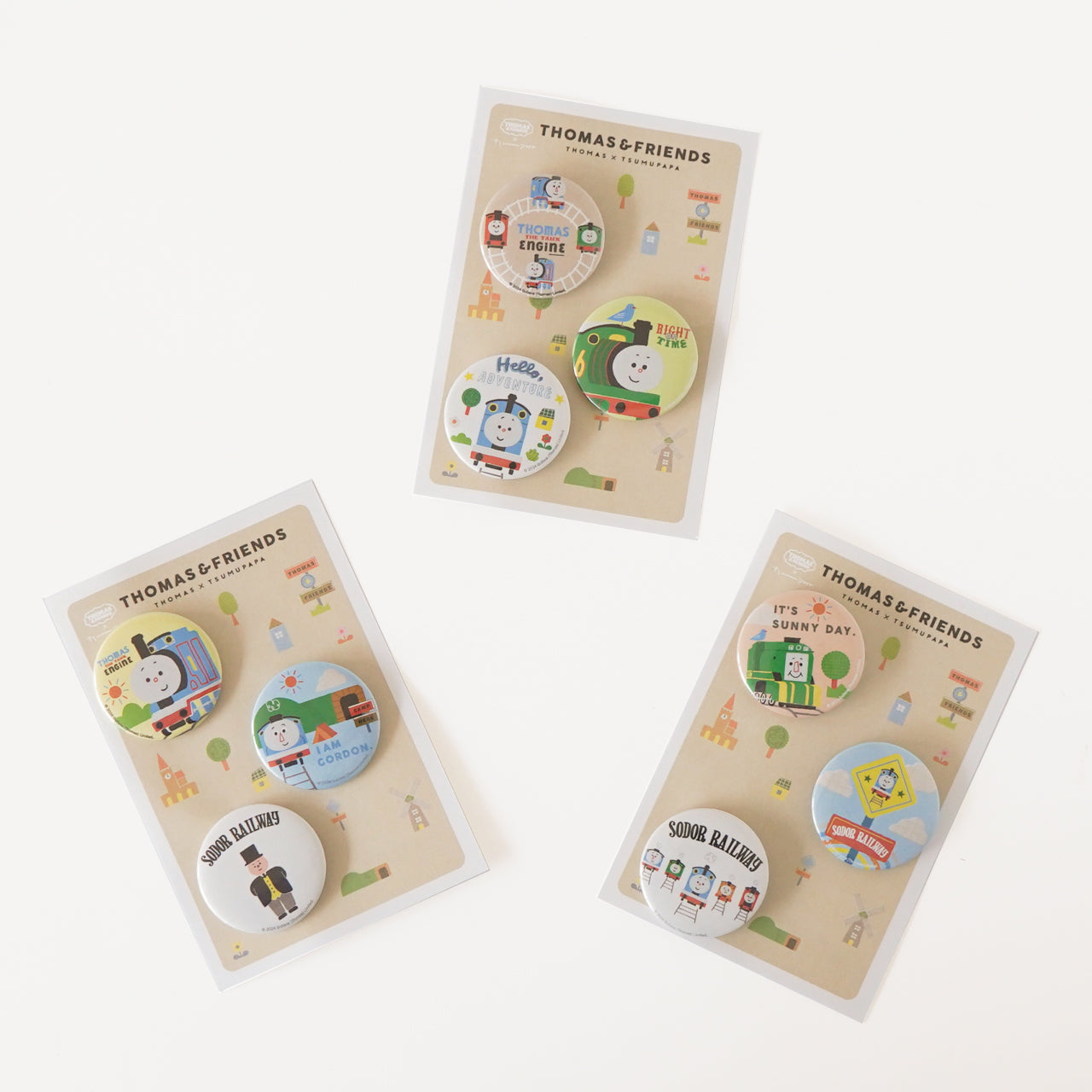 トーマス×つむぱぱ】缶バッジ3個セット B – つむぱぱ公式オンライン