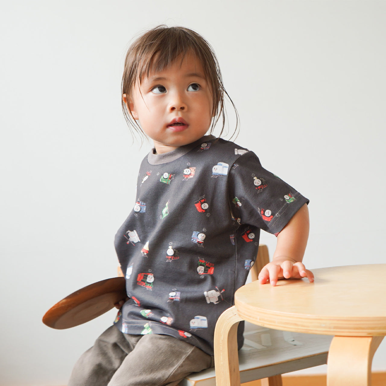 トーマス×つむぱぱ】キッズ半袖Tシャツ(ブラック)_90 – つむぱぱ
