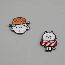画像をギャラリービューアに読み込む, ミニワッペン（つむぎ麦わら帽子)
