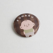 画像をギャラリービューアに読み込む, 名入れ缶バッジ　（ブラウンチェック）　
